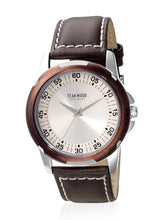 Load image into Gallery viewer, Teakwood leather Silver Men Analog Watch