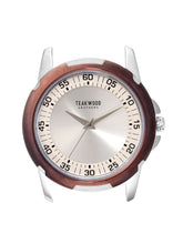 Load image into Gallery viewer, Teakwood leather Silver Men Analog Watch