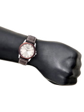 Load image into Gallery viewer, Teakwood leather Silver Men Analog Watch
