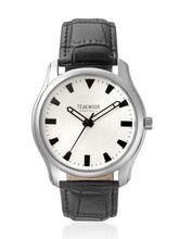 Load image into Gallery viewer, Teakwood leather Silver Men Analog Watch
