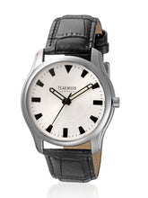 Load image into Gallery viewer, Teakwood leather Silver Men Analog Watch