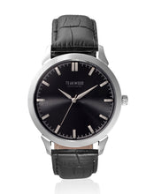 Load image into Gallery viewer, Teakwood leather Silver Men Analog Watch