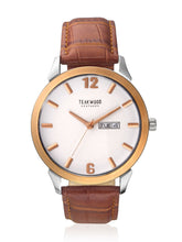 Load image into Gallery viewer, Teakwood leather Silver Men Analog Watch