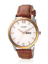 Load image into Gallery viewer, Teakwood leather Silver Men Analog Watch