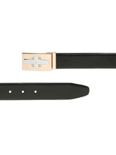Load image into Gallery viewer, Men Black Textured Leather Belt