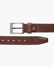 Load image into Gallery viewer, Teakwood Genuine Leather Brown Textured Belt