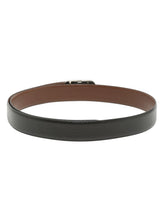 Load image into Gallery viewer, Men Black Textured Leather Belt