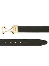 Load image into Gallery viewer, Men Black Textured Leather Belt