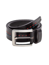 Load image into Gallery viewer, Teakwood Men Genuine Leather Black Solid Casual Belt