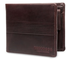 Load image into Gallery viewer, Teakwood Genuine Leather Men Brown Solid Two Fold Wallet