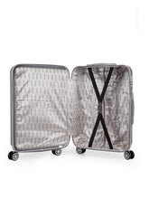 Load image into Gallery viewer, Teakwood Unisex Silver Trolley Bag - Large