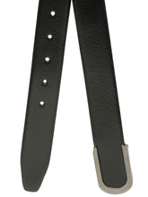 Load image into Gallery viewer, Men Black Textured Leather Belt