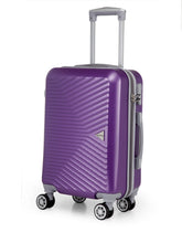 Load image into Gallery viewer, Teakwood Unisex Purple Trolley Bag - Small