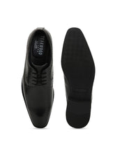 Load image into Gallery viewer, Teakwood Men Genuine Leather Black Solid Formal Derby