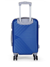 Load image into Gallery viewer, Teakwood Leathers Unisex Blue Textured Hard-Sided Cabin Trolley Suitcase