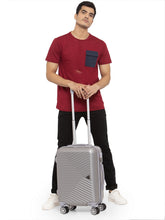 Load image into Gallery viewer, Teakwood Unisex Silver Trolley Bag - Small