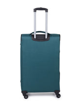 Load image into Gallery viewer, Unisex Set Of 3 Teal Solid Soft-sided Trolley Suitcases