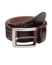 Load image into Gallery viewer, Teakwood Men Genuine Leather Black Solid Casual Belt