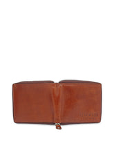 Load image into Gallery viewer, Teakwood Men Brown Solid Genuine Leather Zip Around Wallet