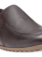 Load image into Gallery viewer, Teakwood Men Brown Solid Genuine Leather Formal Slip On