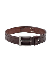 Load image into Gallery viewer, Teakwood Genuine Leather Brown Textured Belt