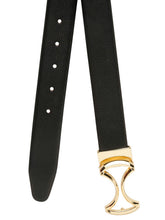 Load image into Gallery viewer, Men Black Textured Leather Belt