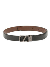 Load image into Gallery viewer, Men Black Textured Leather Belt