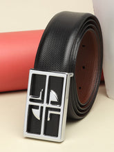Load image into Gallery viewer, Teakwood Genuine Leather Black Belt