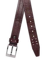 Load image into Gallery viewer, Teakwood Genuine Leather Brown Textured Belt
