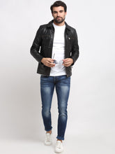 Load image into Gallery viewer, Teakwood Leathers Black Men's 100% Genuine Leather Jacket