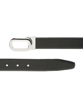 Load image into Gallery viewer, Men Black Textured Leather Belt