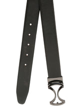 Load image into Gallery viewer, Men Black Textured Leather Belt
