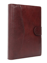 Load image into Gallery viewer, Unisex Brown Textured Leather Mounted Diary & Planner