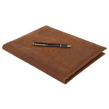 Load image into Gallery viewer, Unisex Brown Solid Genuine Leather Portfolio / File Folder - Clearance sale