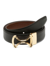 Load image into Gallery viewer, Men Black Textured Leather Belt