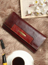 Load image into Gallery viewer, Teakwood Genuine Leather Maroon Color Wallet