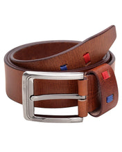 Load image into Gallery viewer, Teakwood Men Genuine Leather Black Solid Casual Belt