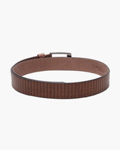 Load image into Gallery viewer, Teakwood Genuine Leather Brown Textured Belt