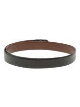 Load image into Gallery viewer, Men Black Textured Leather Belt
