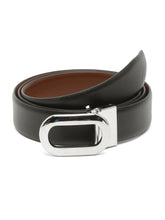Load image into Gallery viewer, Men Black Textured Leather Belt