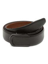 Load image into Gallery viewer, Men Black Textured Leather Belt