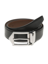 Load image into Gallery viewer, Men Black & Brown Reversible Genuine Leather Belt