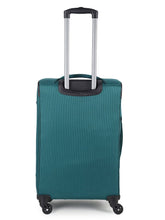 Load image into Gallery viewer, Unisex Teal Solid Soft-sided Medium Trolley Suitcase (Medium)