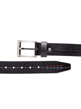 Load image into Gallery viewer, Teakwood Men Genuine Leather Black Solid Casual Belt