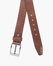 Load image into Gallery viewer, Teakwood Genuine Leather Brown Textured Belt