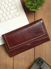 Load image into Gallery viewer, Teakwood Genuine Leather Maroon Color Wallet