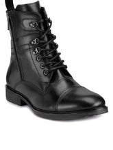 Load image into Gallery viewer, Teakwood Men Genuine Leather High Top Black Boots