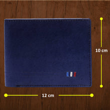Load image into Gallery viewer, Teakwood Genuine Leathers Men Blue Solid Leather Two Fold Wallet
