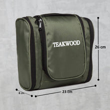Load image into Gallery viewer, Teakwood Leathers Unisex Olive Green Solid Toiletry Kit