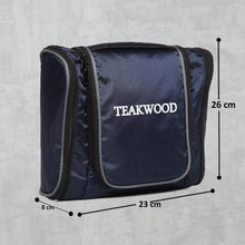 Load image into Gallery viewer, Teakwood Leathers Unisex Blue Solid Toiletry Kit